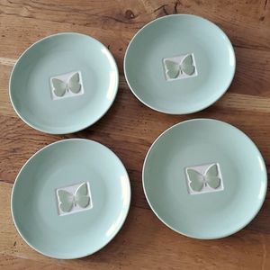 Set of 4 ceramic dessert plates